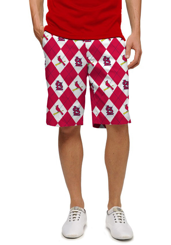 Loudmouth Golf St Louis Cardinals Argyle MLB Baseball Shorts 44 Big Man NWT  NEW