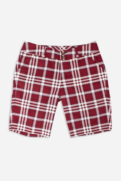 Bermuda Short - Fairway Crimson Plaid