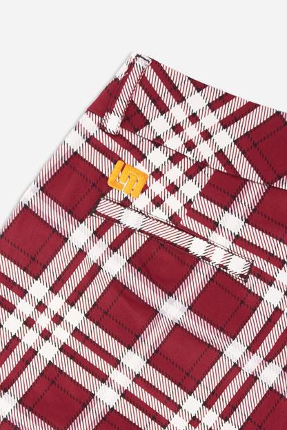 Bermuda Short - Fairway Crimson Plaid