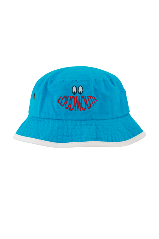 Big Mouth Trimmed Bucket Hat - Blue