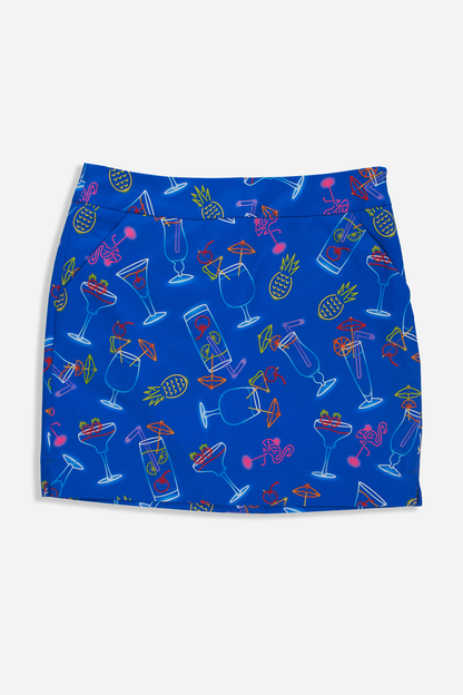 Classic Skort - Neon Cocktails Blue