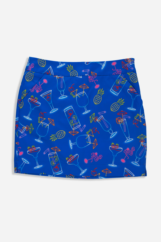 Classic Skort - Neon Cocktails Blue