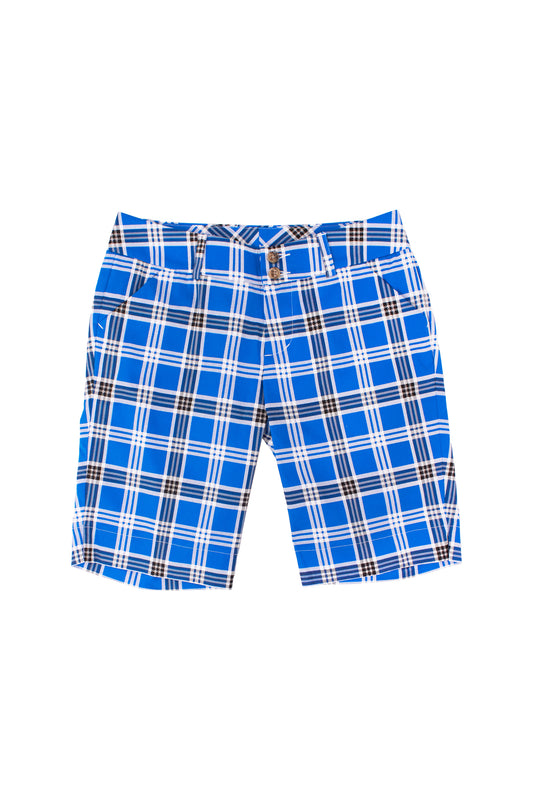 Bermuda Short - Fairway Blue Plaid