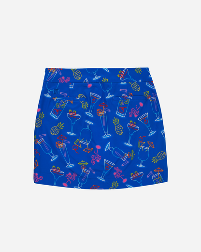 Classic Skort - Neon Cocktails Blue